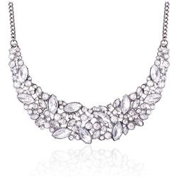 Jane Stone Fashion Statement Necklace Bling Rhinestone Choker Collar Chunky Jewelry