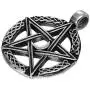 Vintage Style Pentacle Pentagram Crescent Moon Stainless Steel Pendant Necklace for Men (21-inch chain) Vintage Style Pentacle Pentagram Crescent Moon Stainless Steel Pendant Necklace for Men (21-inch chain)