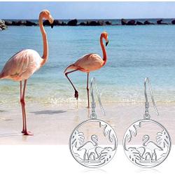 Giraffe Drop Earrings Flamingo Earrings S925 Sterling Silver Animal Dangle Earrings Tree of Life Jewelry Gifts for Women Mom Mothers Day Birthday