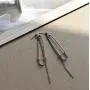 Safety Pin Chain Tassels Dangle Earrings for Women Men Chain Dangle Earrings Punk Jewelry Safety Pin Chain Tassels Dangle Earrings for Women Men Chain Dangle Earrings Punk Jewelry