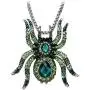 Womens Spider Necklace Pin Brooch 2 in 1 - Pendant with Couple Stainless Steel Necklaces 18'' & 20'' - Halloween Costume Accessories for Women Teen Girls Womens Spider Necklace Pin Brooch 2 in 1 - Pendant with Couple Stainless Steel Necklaces 18'' & 20'' - Halloween Costume Accessories for Women Teen Girls