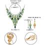 EVER FAITH Womens Austrian Crystal Elegant Bridal Hollow Flower Leaves Necklace Earrings Set