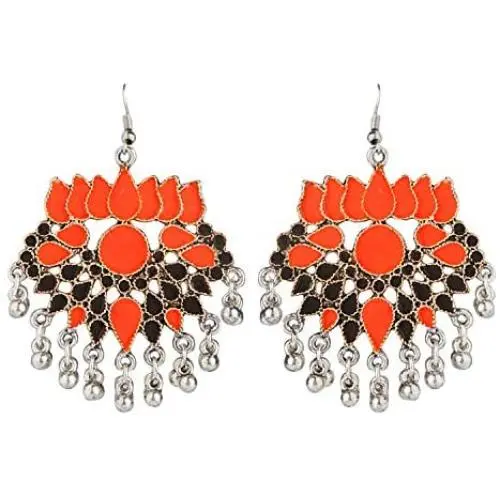 Efulgenz Boho Vintage Antique Ethnic Gypsy Tribal Indian Oxidized Gold Tassel Jhumka Dangle Earrings Set Jewelry Efulgenz Boho Vintage Antique Ethnic Gypsy Tribal Indian Oxidized Gold Tassel Jhumka Dangle Earrings Set Jewelry