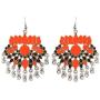 Efulgenz Boho Vintage Antique Ethnic Gypsy Tribal Indian Oxidized Gold Tassel Jhumka Dangle Earrings Set Jewelry