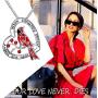 WOTEER Red Cardinal Necklace Valentines Day Gifts for Women When Cardinals Appear Angels are Near Sympathy Jewelry for Girls