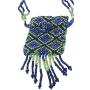 DesignedDazzle Beaded Purse Necklace Native American Medicine Bag (Black Multi Color)