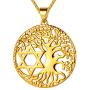 Beautlace Tree of Life Necklace Silver/18K Gold/Black Gun Plated Family Trees Pendant Charm Jewelry Gifts for Men/Women Girls