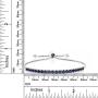 Gem Stone King Sterling Silver Blue Sapphire Tennis Bracelet Gemstone Birthstone 2.50 cttw Fully Adjustable Up to 9 Inch