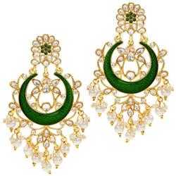 Aheli Indian Traditional Chandbali Dangle Earring Ethnic Festive Bollywood Wedding Jewelry for Women