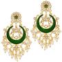 Aheli Indian Traditional Chandbali Dangle Earring Ethnic Festive Bollywood Wedding Jewelry for Women