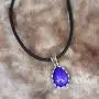 Magic Mood Stone Color Change in Antique Sterling Silver Finish Water Drop Shaped Pendant Leather Necklace Mood Necklace for Women Girl Friend Gift Magic Mood Stone Color Change in Antique Sterling Silver Finish Water Drop Shaped Pendant Leather Necklace Mood Necklace for Women Girl Friend Gift