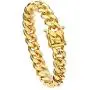 willtx Gold Cuban Link Chain Necklace or Bracelet for Men Boys Rapper Biker Hip Hop Jewelry Thick Curb Links with Design Box Clasp