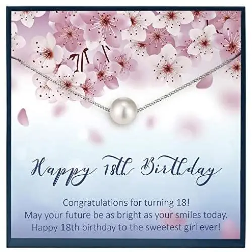 18th Birthday Gifts for Girls, Gift for 18 Year Old Girl Gift for Her Eighteen Year Old Birthday Jewelry Gift 18 Birthday Gifts for Teenager Girl Swarovski Pearl 18th Birthday Gifts for Girls, Gift for 18 Year Old Girl Gift for Her Eighteen Year Old Birthday Jewelry Gift 18 Birthday Gifts for Teenager Girl Swarovski Pearl