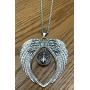 Interchangeable Snap Jewelry Angel Wings Necklace Stainless Steel Length 19-21'' Holds 18-20mm Standard Snaps My Prime Gifts