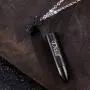Cat Eye Jewels Black Cross Bullet Urn Necklaces Pendant for Ashes Cremation Jewelry Keepsake Memorial