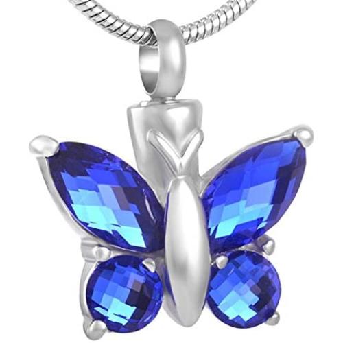 Butterfly Urn Necklace for Ashes - Cremation Jewelry Memorial Keepsake Pendant - Funnel Kit Included …
