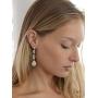Mariell Dramatic Micro-Pave CZ Dangle Bridal Wedding Earrings with Genuine 14K Gold Plating