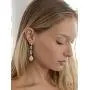 Mariell Dramatic Micro-Pave CZ Dangle Bridal Wedding Earrings with Genuine 14K Gold Plating Mariell Dramatic Micro-Pave CZ Dangle Bridal Wedding Earrings with Genuine 14K Gold Plating