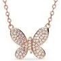 Dainty Butterfly Necklace for Women. Beautiful Necklace with 75 Simulant Diamonds. Dainty Jewelry for Women. Butterfly Jewelry. Dainty Necklaces for Girlfriend. Friendship Jewelry.