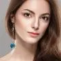 Gmillions Fashion 8 Pairs Moon and Star Earth Planet Drop Asymmetric Earrings Long Pendant Dangle Jewelry for Woman Girls