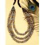 Crunchy Fashion Bollywood Traditional Indian/Bohemian Bollywood Style Afgani Oxidized Silver Boho Gypsy Tribal Jewelry Necklace and Earrings Set for Women/Girls