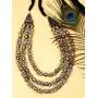 Crunchy Fashion Bollywood Traditional Indian/Bohemian Bollywood Style Afgani Oxidized Silver Boho Gypsy Tribal Jewelry Necklace and Earrings Set for Women/Girls