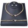 Giffor XOXO Jewelry Sets for Women Necklaces Choker with Earrings 14K Gold Plated Bracelets Rings Gifts Jewelries Suit