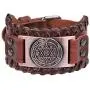 VASSAGO Vintage Amulet The Second Pentacle of Jupiter The Greater Key of Solomon Brown Leather Bracelet Gift Jewelry for Men Women VASSAGO Vintage Amulet The Second Pentacle of Jupiter The Greater Key of Solomon Brown Leather Bracelet Gift Jewelry for Men Women