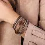 FANCY SHINY Leather Wrap Bracelet Boho Cuff Bracelets Crystal Bead Bracelet with Magnetic Clasp Jewelry Gifts for Women Teen Girls FANCY SHINY Leather Wrap Bracelet Boho Cuff Bracelets Crystal Bead Bracelet with Magnetic Clasp Jewelry Gifts for Women Teen Girls