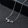 SWEETV Crystal Wedding Bridal Backdrop Necklace for Brides, Cubic Zirconia Vine Dainty Back Pendant Necklace for Women, Bridesmaid Gift