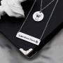 G-Ahora Stitch Necklace Ohana Necklace Hibiscus Jewelry Stitch Charm Gift for Family Mom Sister Best Friends(Stitch NL)