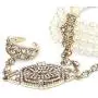 Coucoland 1920s Flapper Bracelet Ring Set Roaring 20s The Great Gatsby Austrian Crystals Imitation Pearl Bracelet Accessory Coucoland 1920s Flapper Bracelet Ring Set Roaring 20s The Great Gatsby Austrian Crystals Imitation Pearl Bracelet Accessory