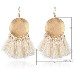 Stamping Tassel Earrings Bohemian Tassle Drop Earrings Hanging Fashion Jewelry for Women