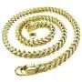 INBLUE 6MM Wide Chain Necklace for Men Women Boys Girls Stainless Steel Cuban Link Chain Necklaces Water Resistant Thick Metal Foxtail Chains (3 Colors - Silver Black Gold, 21.6 Inch Long)
