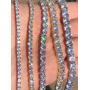Harlembling Real Solid 925 Sterling Silver Mens Or Womens Tennis Bracelet - 14k Yellow & Rose Gold Finish Over Solid 925 Silver - 3-6mm - 6-9'' Iced One Row Bracelet