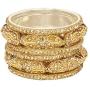 SANARA Indian Bollywood Ethnic Golden Stone Crystal Bangle Bracelet Set Traditional Partywear Kada Bangle Set Wedding Costume Jewelry