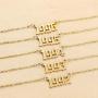 EXGOX Birth Year Number Pendant Necklace for Women and Girls Stainless Steel Old English Friendship Necklace Anniversary Birthday Jewelry 1990-2010