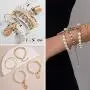 IFKM 6 PACK (24 PCS) Boho Gold Chain Bracelets Set for Women Girls, 14K Gold Plated Multiple Layered Stackable Open Cuff Wrap Bangle Adjustable Link Italian Cuban Jewelry for Women Girls Gift IFKM 6 PACK (24 PCS) Boho Gold Chain Bracelets Set for Women Girls, 14K Gold Plated Multiple Layered Stackable Open Cuff Wrap Bangle Adjustable Link Italian Cuban Jewelry for Women Girls Gift