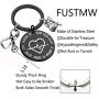 FUSTMW Nurse Gifts Keychain Nursing Graduation Student Gift RN NP Nurses Jewelry Medical Technician Gift Cute Enough to Stop Your Heart Skilled Enough to Restart It