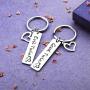 Twin Jewelry Set of 2 Good Twin Evil Twin Keychain Sister Brother Gift Cross Keychain for Twins(Good Evil Twin-KR)