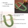 Zephyrr Fashion Hand Made Golden Multi Strand Beaded Necklace for Women