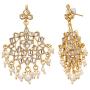 Jwellmart Womens Diva Collection White Kundan Stone Faux Pearl Rani Haar Necklace Earrings Set