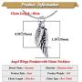 Xusamss Punk Jewelry Titanium Steel Angel Wings Pendant Necklace