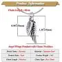 Xusamss Punk Jewelry Titanium Steel Angel Wings Pendant Necklace