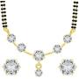 Efulgenz Gold Tone Indian Bollywood Ethnic Round Traditional Mangalsutra Pendant with Chain and Earrings Jewelry for Women