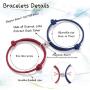 BOCHOI 2Pcs Magnetic Couples Bracelets Mutual Attraction Vows of Eternal Love Relationship Matching Jewelry Gifts for Women Men Bf Gf Friends BFF Him Her Birthday