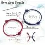 BOCHOI 2Pcs Magnetic Couples Bracelets Mutual Attraction Vows of Eternal Love Relationship Matching Jewelry Gifts for Women Men Bf Gf Friends BFF Him Her Birthday
