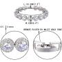 EVER FAITH Silver-Tone Round Cut Cubic Zirconia Tennis Necklace Bracelet Earrings Set