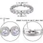 EVER FAITH Silver-Tone Round Cut Cubic Zirconia Tennis Necklace Bracelet Earrings Set EVER FAITH Silver-Tone Round Cut Cubic Zirconia Tennis Necklace Bracelet Earrings Set