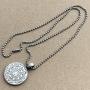 Astrology Jewelry Wheel of Zodiac Talisman Horoscope Gypsy Magic Psychic Fortune Teller Pagan Pewter Womens Mens Pendant Necklace Good luck Charm Protection Amulet for men women Silver Ball Chain